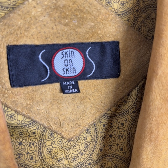 VINTAGE GENUINE LEATHER SUEDE CACOON SHAPED JACKET SZ L - Picture 4 of 11